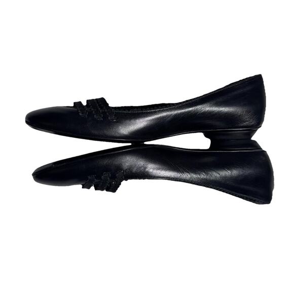 New Salvatore Ferragamo Black Strappy Ballet Flats Shoes 8.5 Italy Designer - Picture 10 of 10